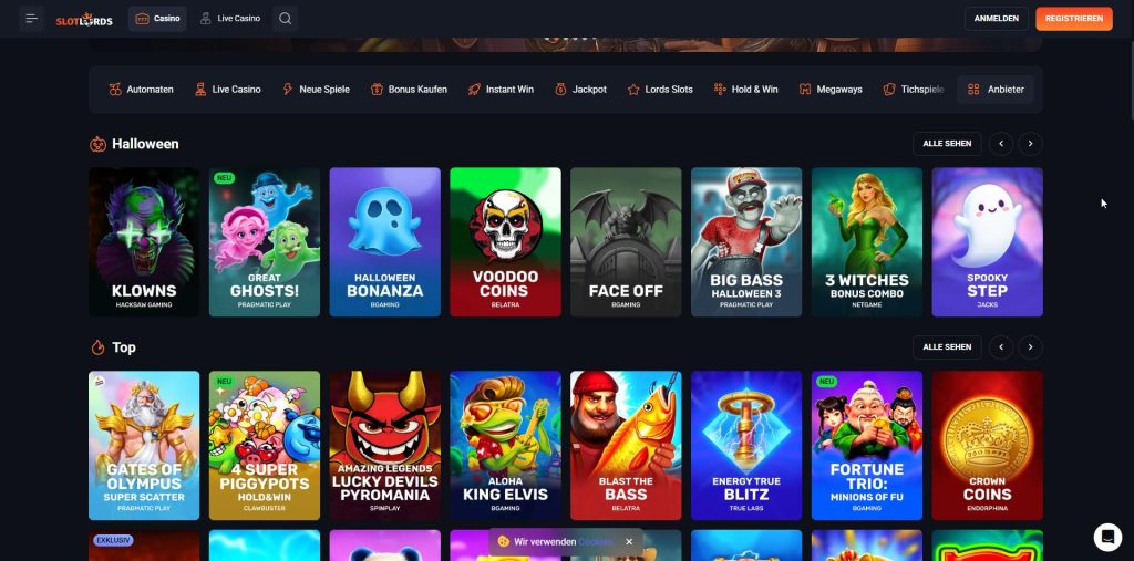 Slotlords – 30 Freispiele mit Code LORDS30 und 75 Euro Deckel